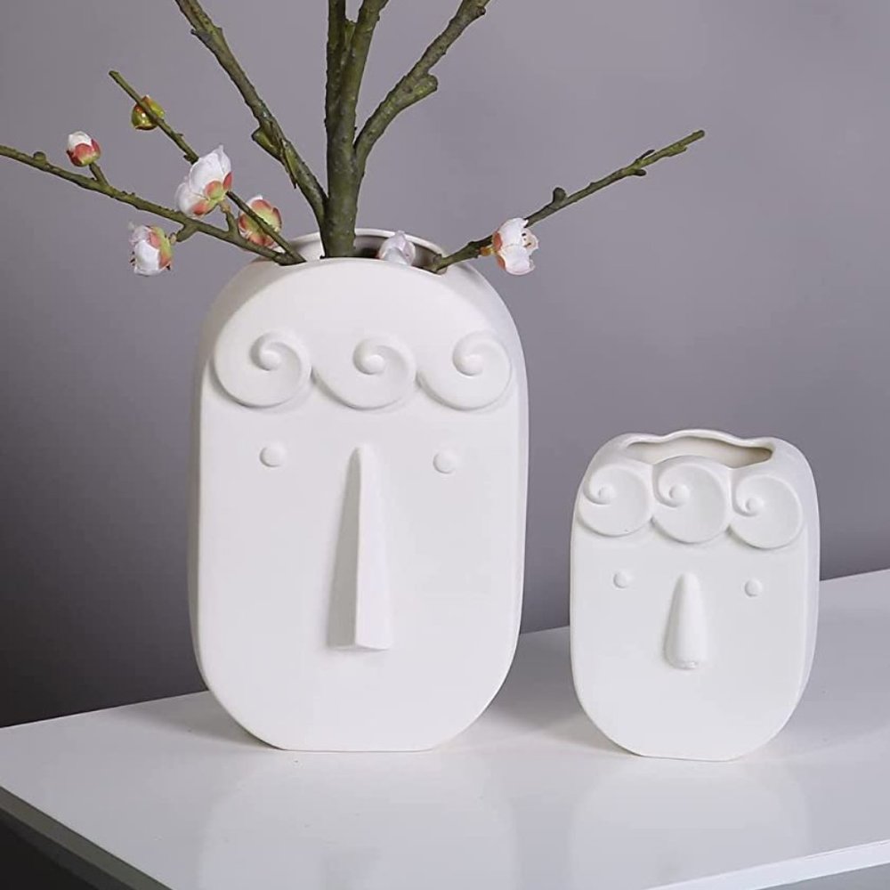 Funky Face Vase Abstract Vase Boho Home Decor Centerpiece for Table Unique Gift